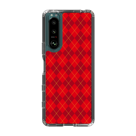 スリムプロテクションケース［ Argyle - Red ］
