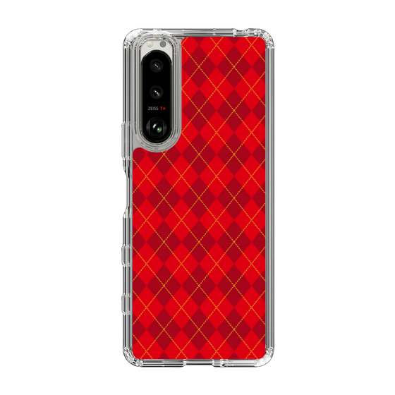スリムプロテクションケース［ Argyle - Red ］