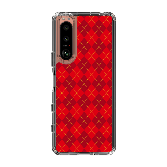 スリムプロテクションケース［ Argyle - Red ］