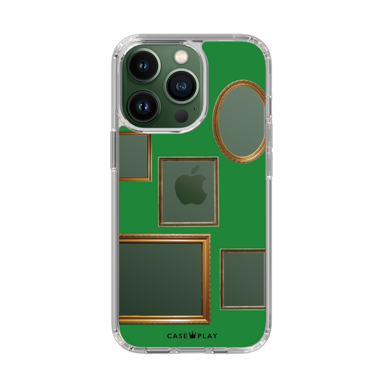 スリムプロテクションケース［ Photo Frames - Green ］