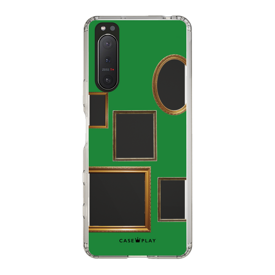 スリムプロテクションケース［ Photo Frames - Green ］