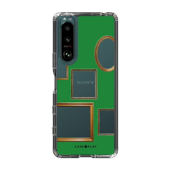 スリムプロテクションケース［ Photo Frames - Green ］