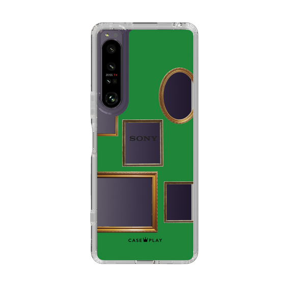スリムプロテクションケース［ Photo Frames - Green ］