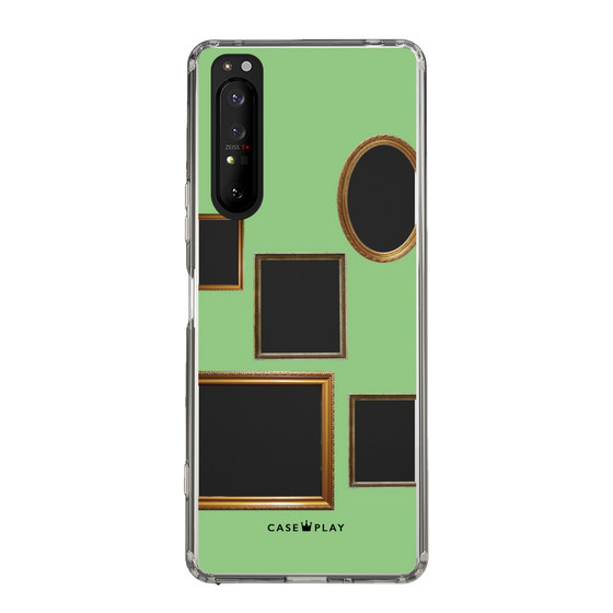 スリムプロテクションケース［ Photo Frames - Light Green ］