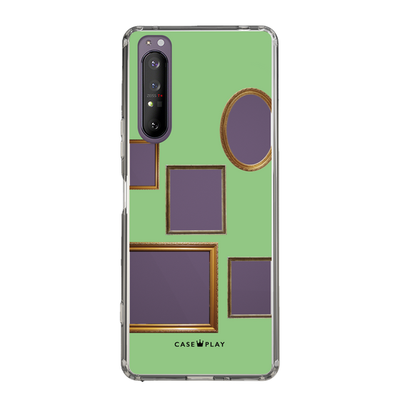 スリムプロテクションケース［ Photo Frames - Light Green ］