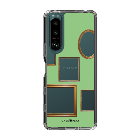 スリムプロテクションケース［ Photo Frames - Light Green ］