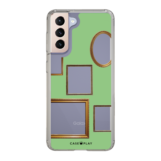 スリムプロテクションケース［ Photo Frames - Light Green ］