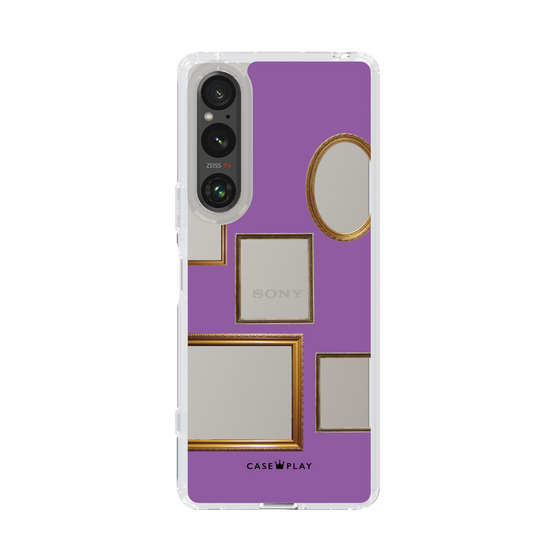 スリムプロテクションケース［ Photo Frames - Purple ］