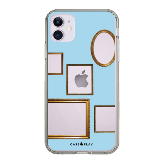 スリムプロテクションケース［ Photo Frames - Light Blue ］