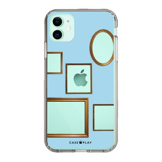 スリムプロテクションケース［ Photo Frames - Light Blue ］
