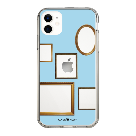 スリムプロテクションケース［ Photo Frames - Light Blue ］
