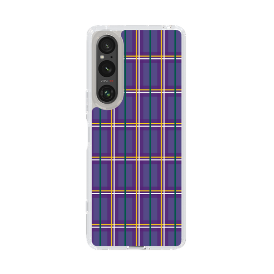 スリムプロテクションケース［ Tartan Check - Purple ］