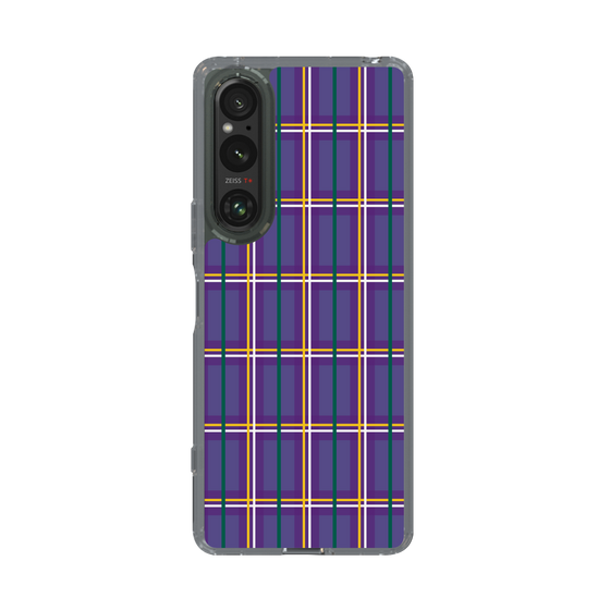 スリムプロテクションケース［ Tartan Check - Purple ］