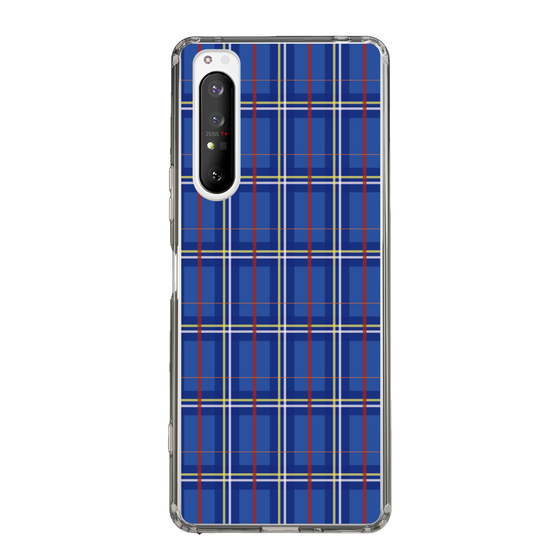 スリムプロテクションケース［ Tartan Check - Blue ］