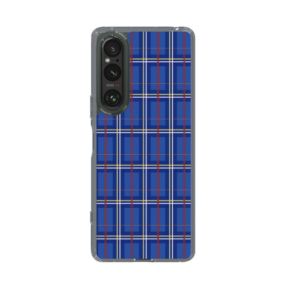 スリムプロテクションケース［ Tartan Check - Blue ］