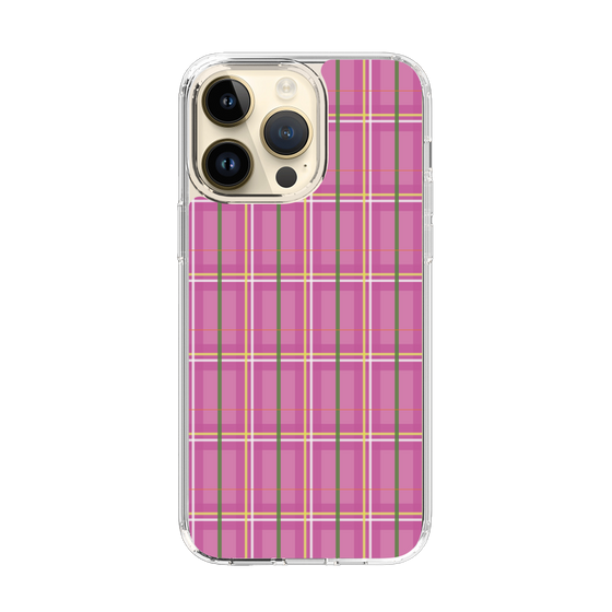 スリムプロテクションケース［ Tartan Check - Pink ］