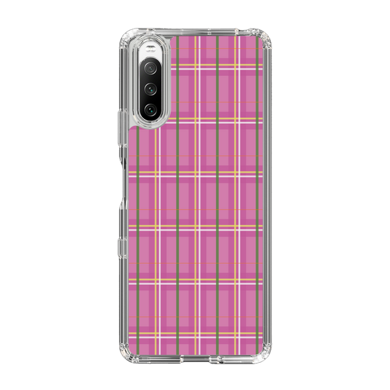スリムプロテクションケース［ Tartan Check - Pink ］