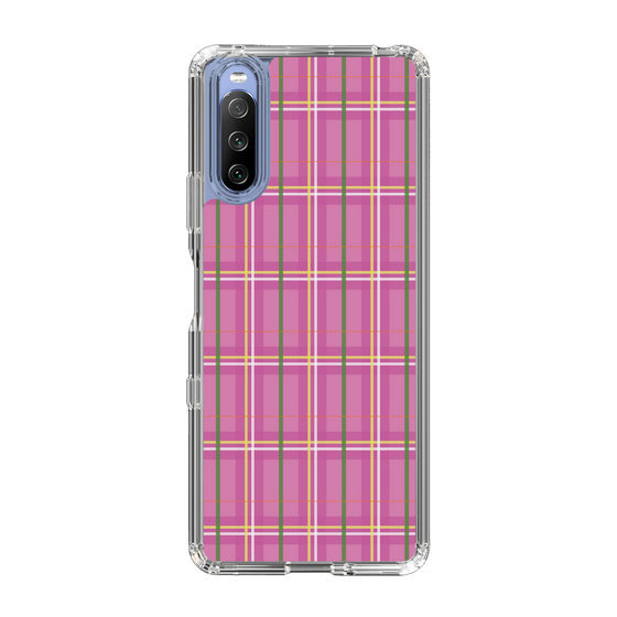 スリムプロテクションケース［ Tartan Check - Pink ］