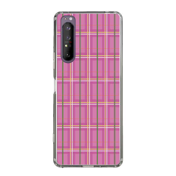 スリムプロテクションケース［ Tartan Check - Pink ］