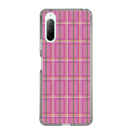 スリムプロテクションケース［ Tartan Check - Pink ］