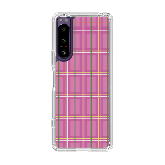 スリムプロテクションケース［ Tartan Check - Pink ］