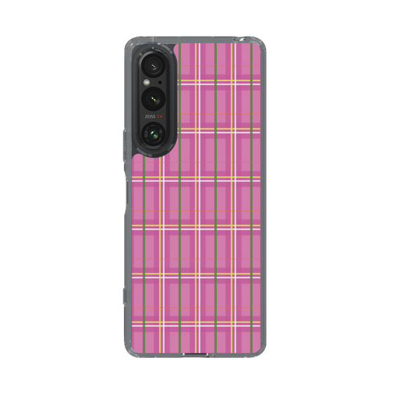 スリムプロテクションケース［ Tartan Check - Pink ］