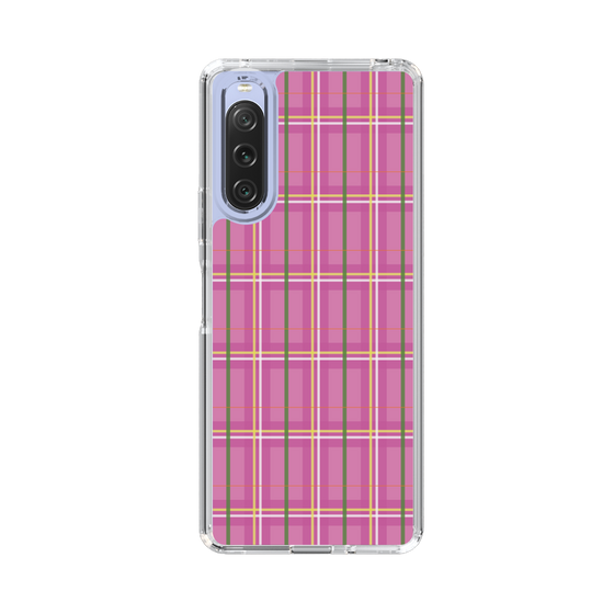 スリムプロテクションケース［ Tartan Check - Pink ］
