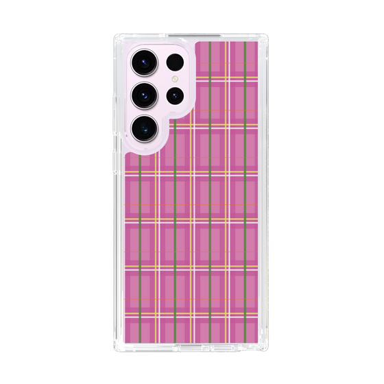 スリムプロテクションケース［ Tartan Check - Pink ］