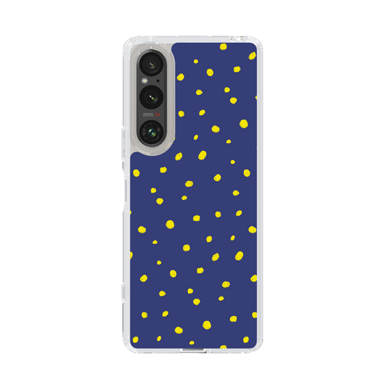 スリムプロテクションケース［ Drawing Dot - Navy ］