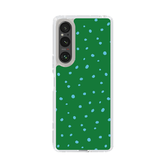 スリムプロテクションケース［ Drawing Dot - Green ］