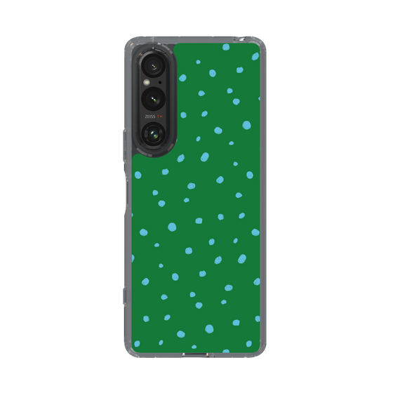 スリムプロテクションケース［ Drawing Dot - Green ］