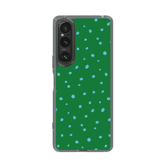 スリムプロテクションケース［ Drawing Dot - Green ］