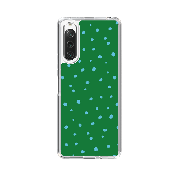 スリムプロテクションケース［ Drawing Dot - Green ］