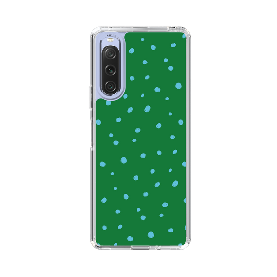 スリムプロテクションケース［ Drawing Dot - Green ］