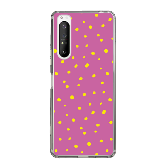 スリムプロテクションケース［ Drawing Dot - Pink ］