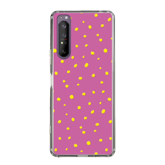 スリムプロテクションケース［ Drawing Dot - Pink ］