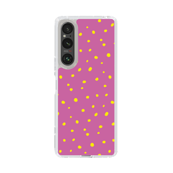 スリムプロテクションケース［ Drawing Dot - Pink ］