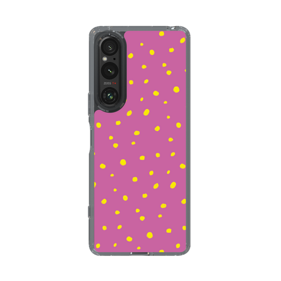 スリムプロテクションケース［ Drawing Dot - Pink ］