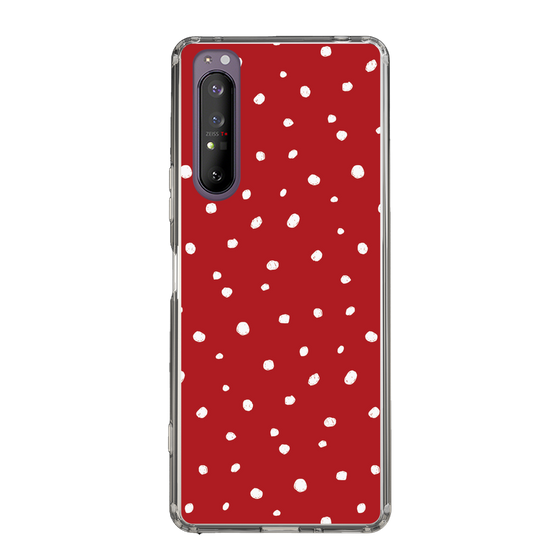 スリムプロテクションケース［ Drawing Dot - Red ］