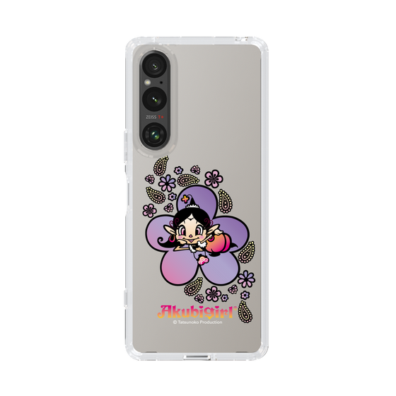 スリムプロテクションケース［ アクビガール - フラワー ］