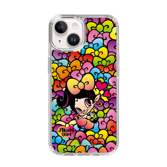スリムプロテクションケース［ アクビガール - リボン ］