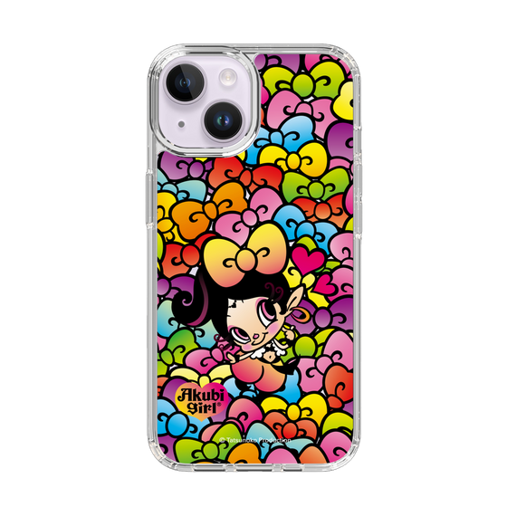 スリムプロテクションケース［ アクビガール - リボン ］