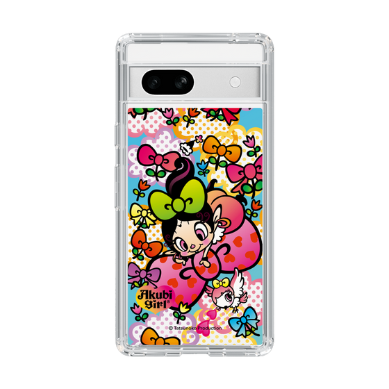 スリムプロテクションケース［ アクビガール - フラワーリボン ］