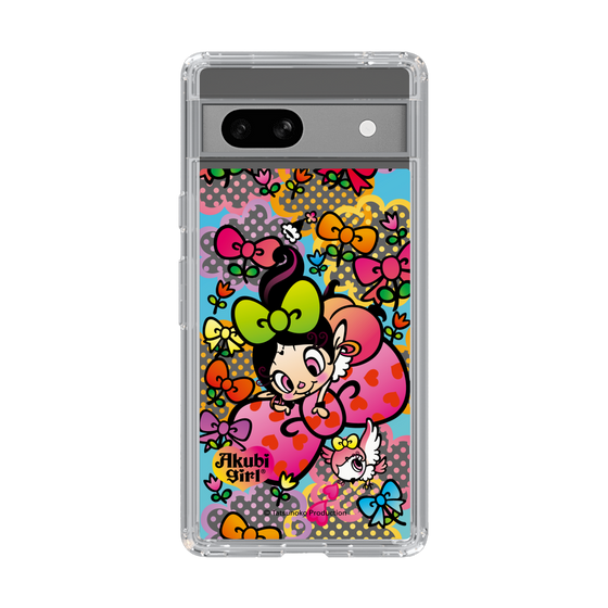 スリムプロテクションケース［ アクビガール - フラワーリボン ］
