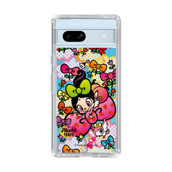 スリムプロテクションケース［ アクビガール - フラワーリボン ］