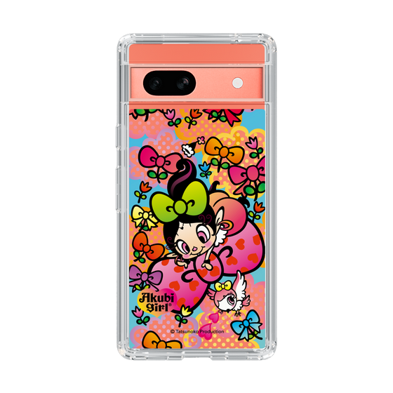 スリムプロテクションケース［ アクビガール - フラワーリボン ］