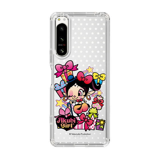 スリムプロテクションケース［ アクビガール - プレゼントリボン ］