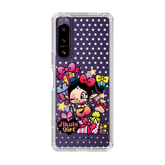 スリムプロテクションケース［ アクビガール - プレゼントリボン ］