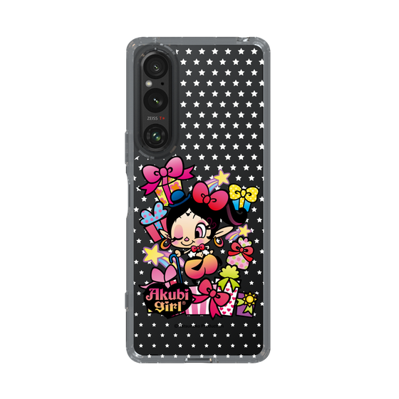 スリムプロテクションケース［ アクビガール - プレゼントリボン ］