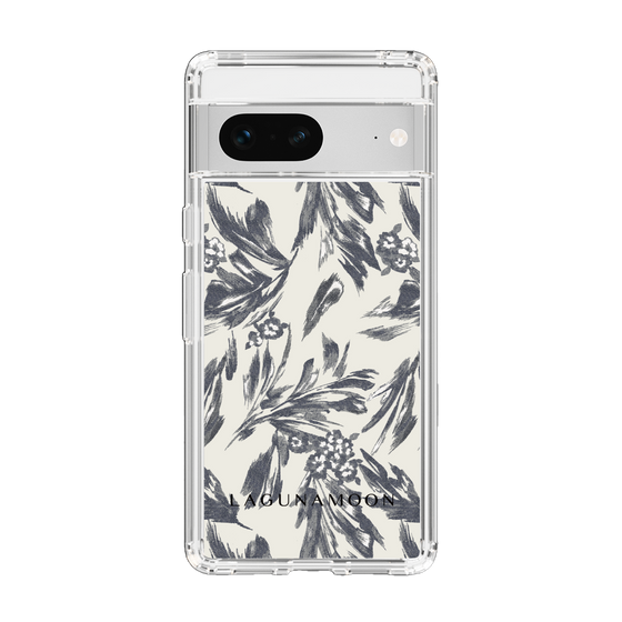 スリムプロテクションケース［ LAGUNAMOON - ボタニカルジャガード - White×Black ］